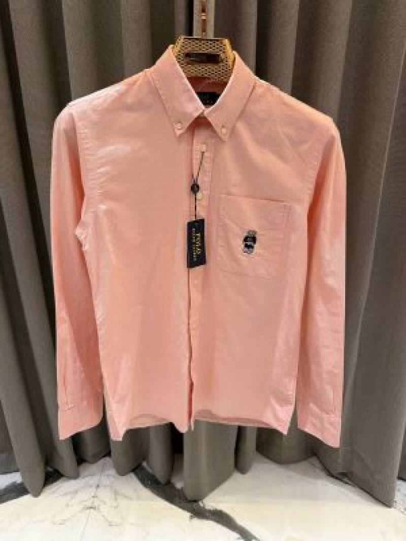 Sale _ Ralf lauren teddy patch full sleeves shirt sky pink