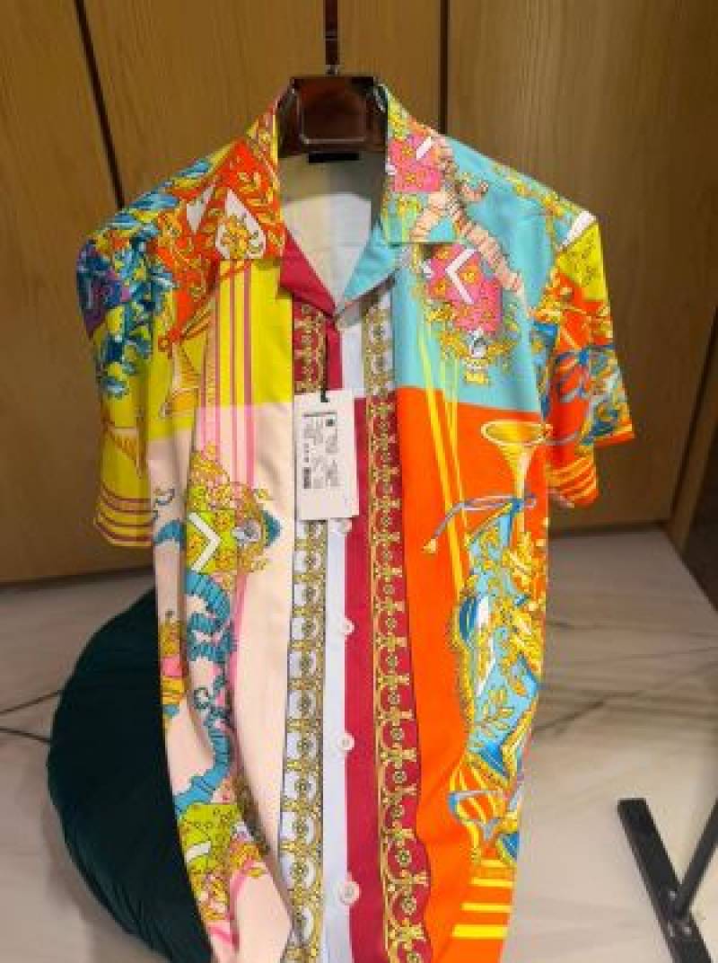 Versac-e IMPORTED STORE ARTICLE PREMIUM PRINTED SHIRTx