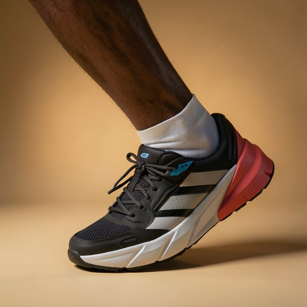 Adiddas adistar running shoes black white red