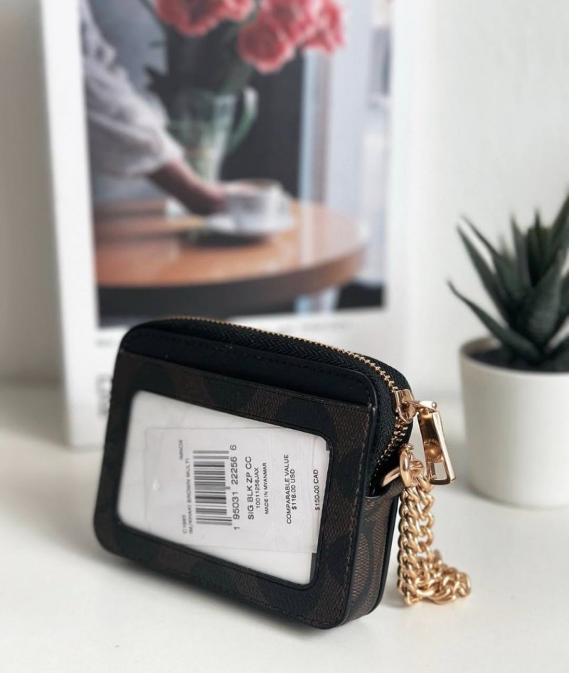 Coach_Zip_Card_Case_Mini_Wallet_With_Original_Box