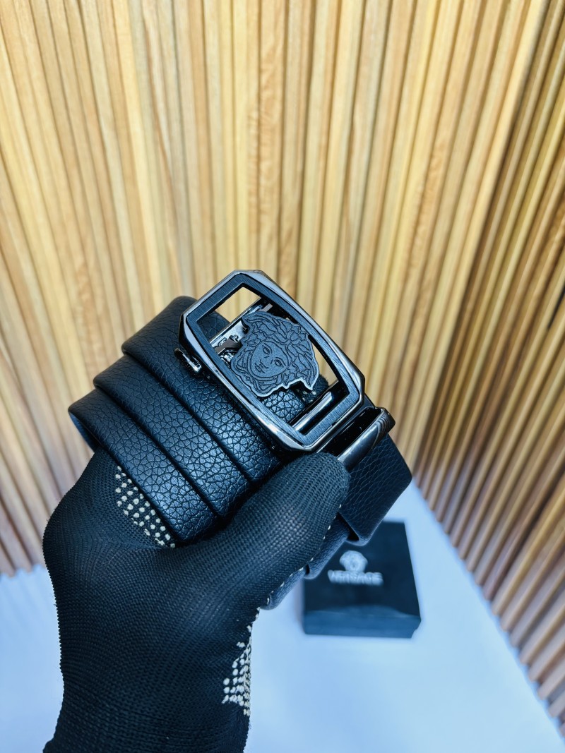 03 VERSACE FULL BLACK PREMIUM QUALITY AUTOMATIC LOCK BELT WITH BOX