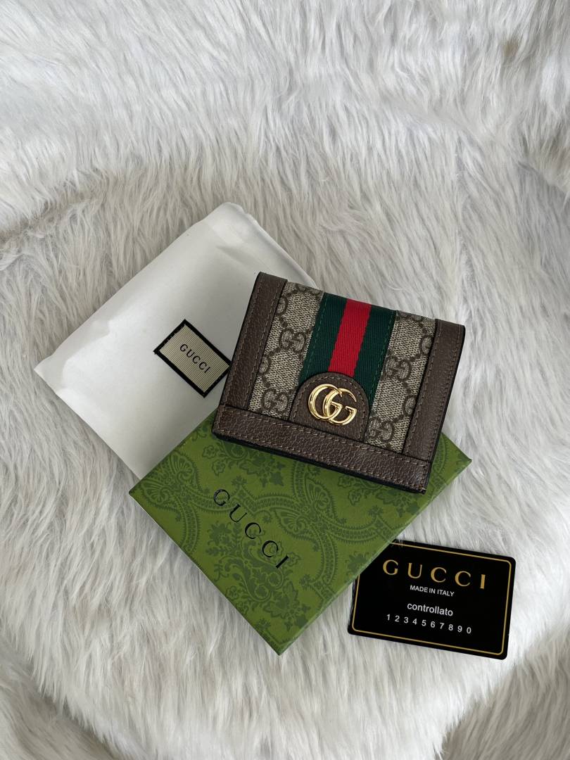 Guchii 02 Brown Mono Wallet With Original Box & DustCover Premium Quality
