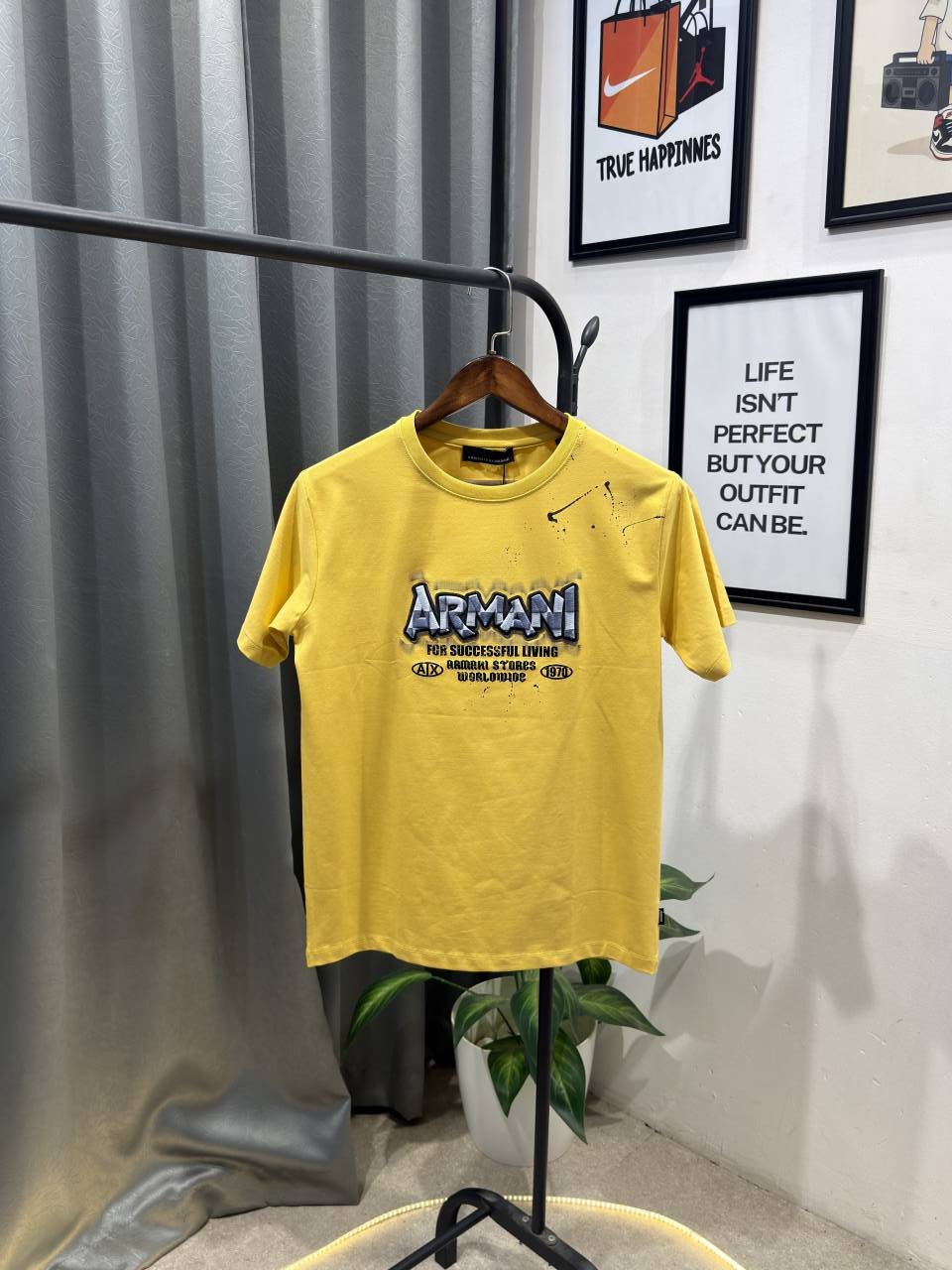 Armaa ni exchange turkey imported round neck tshirt yellow