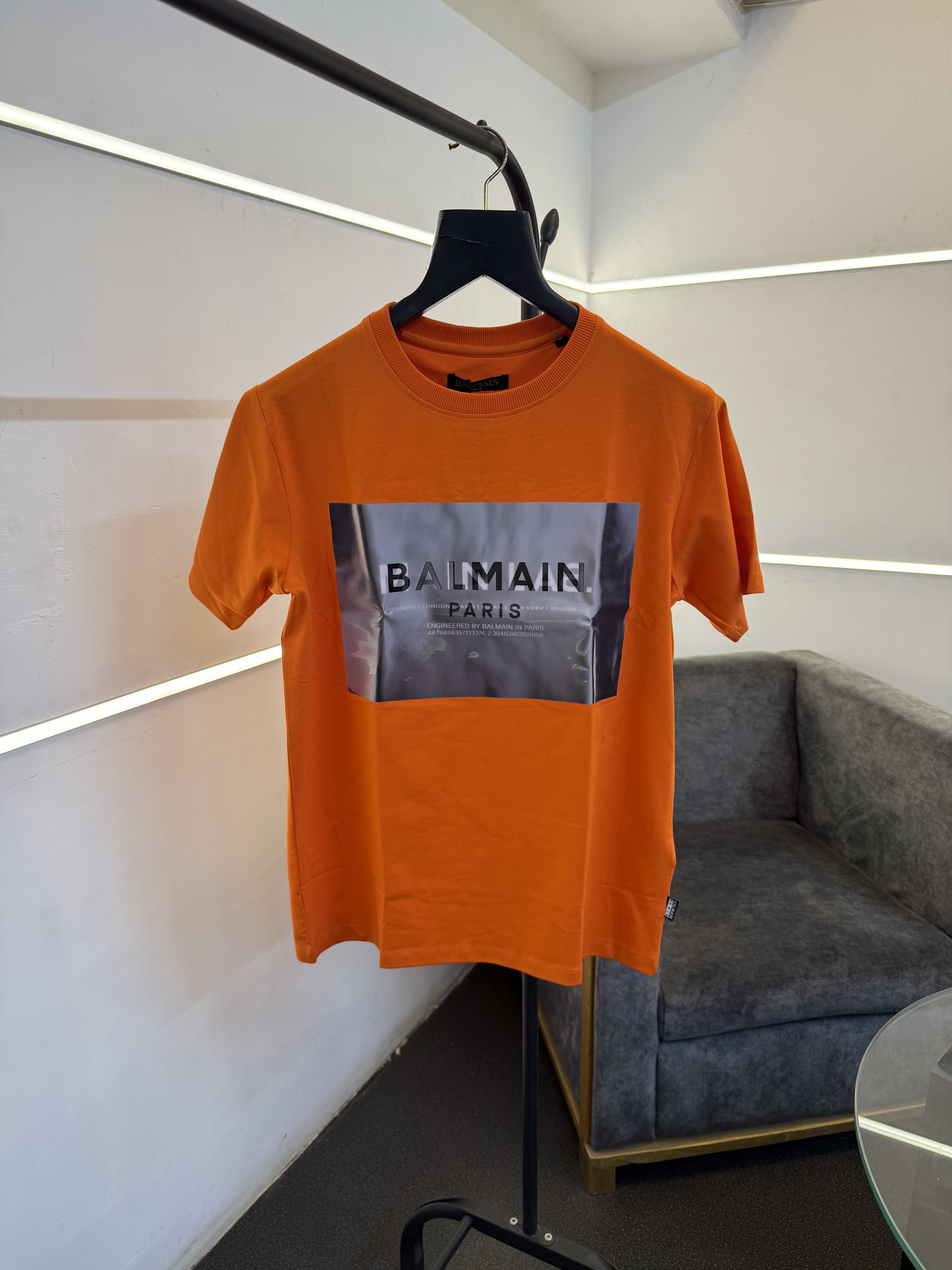 Balman Turkey imported round neck 3d print patch tshirt orange sale