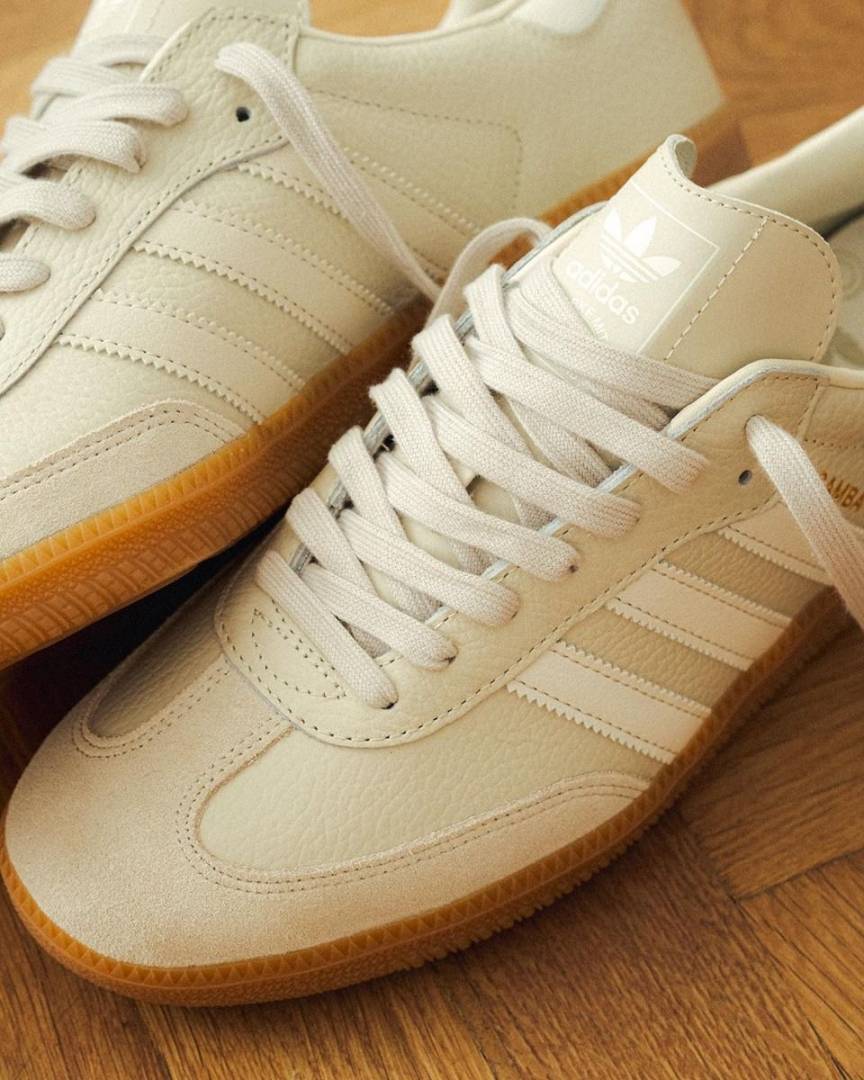 Adiddas Samba Beige Aluminum Gum Women Leather Quality
