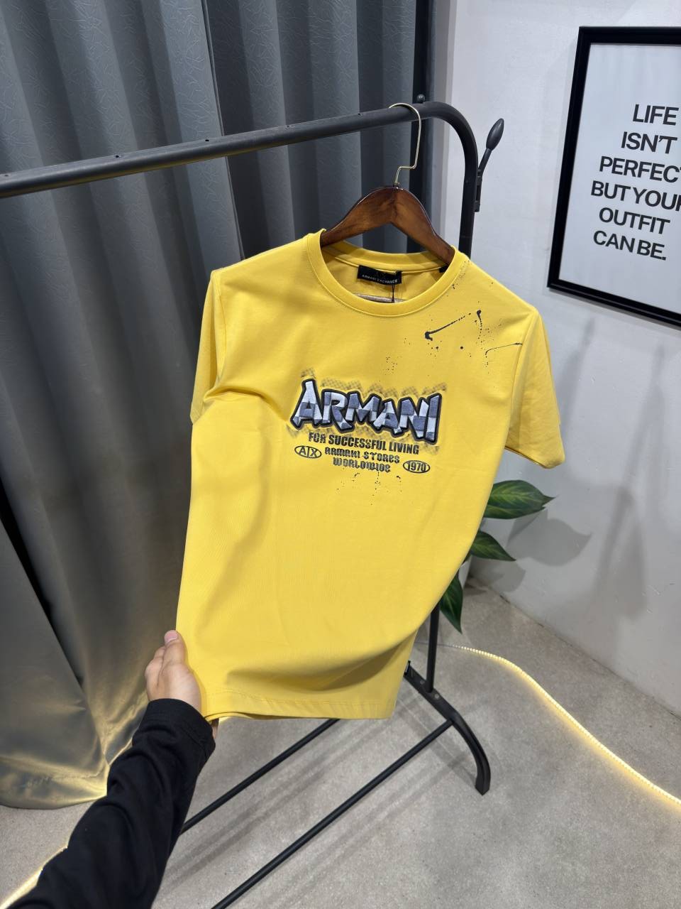 Armaa ni exchange turkey imported round neck tshirt yellow