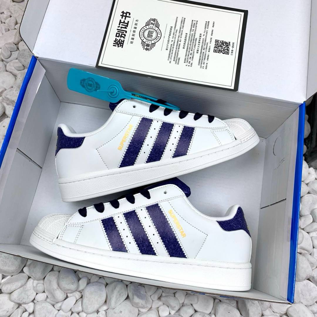 ADIDDAS SUPERSTAR WHITE NAVY 2025