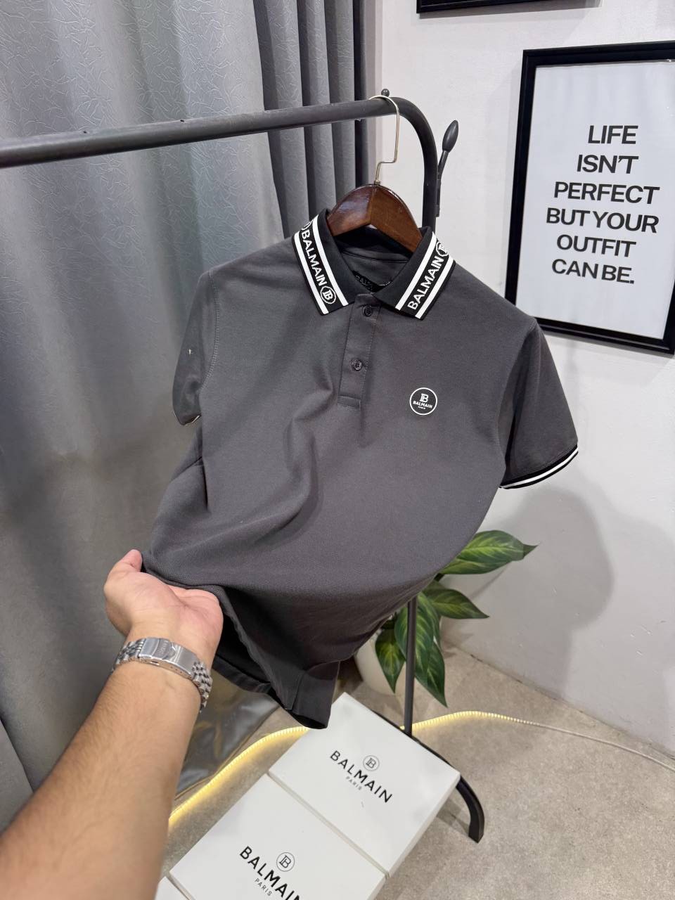 Balman imported box pack polo tshirt grey