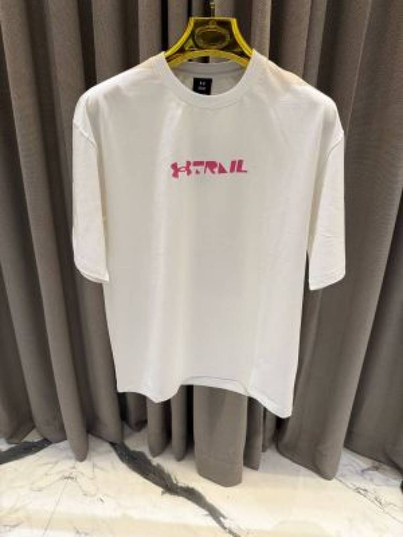 Sale Under Armor Round Neck T-shirt white Camouflage