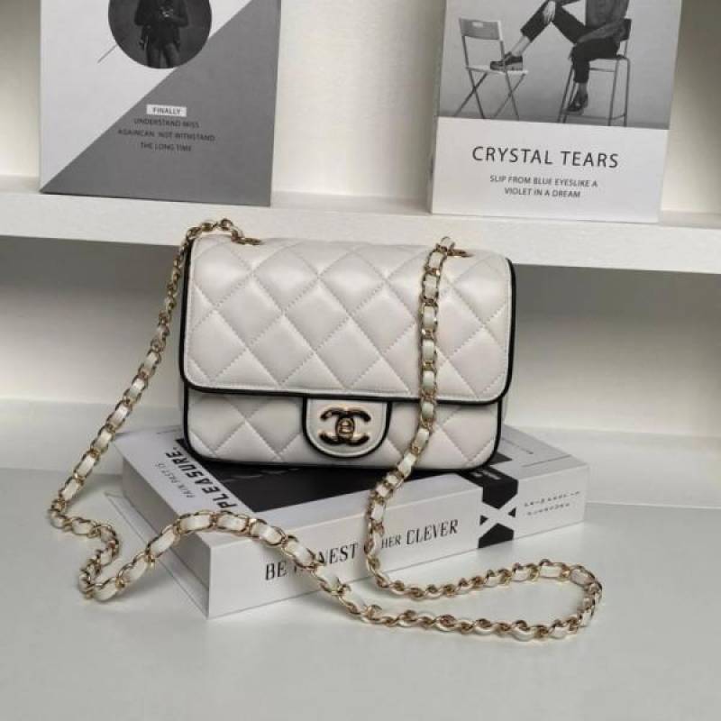 Channel Pearl Classic Panda Flap Shoulder Bag With OG Box & Dust Bag (White - 1202)