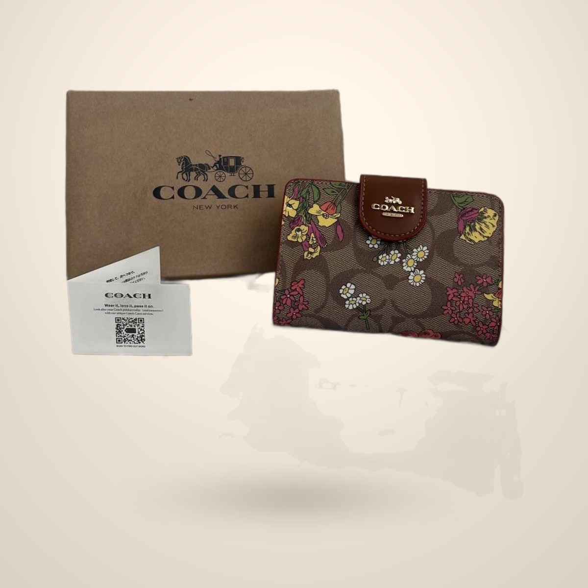 Coatch_Flower_Wallet_With_OriginaLbox_DustCover_Card_Tags