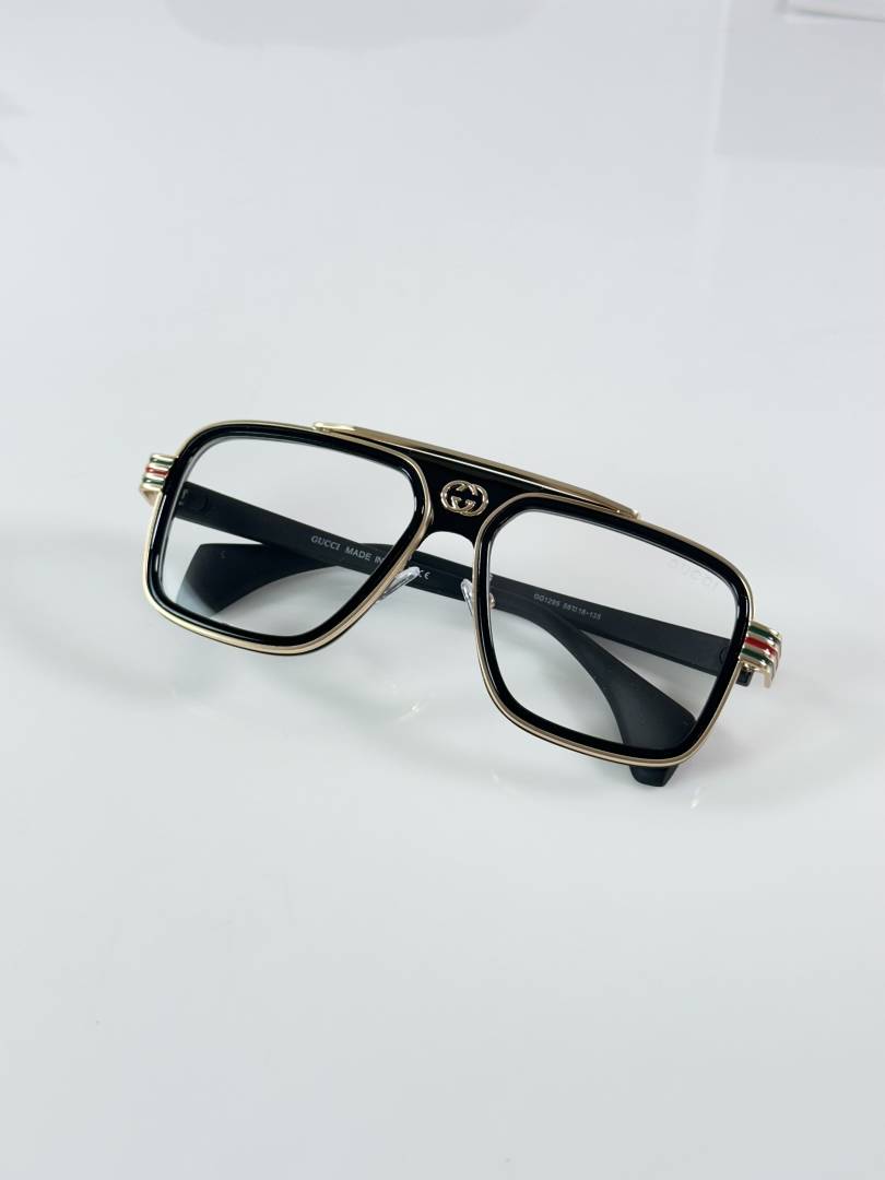 Gucc 1295 Gold Black Frame