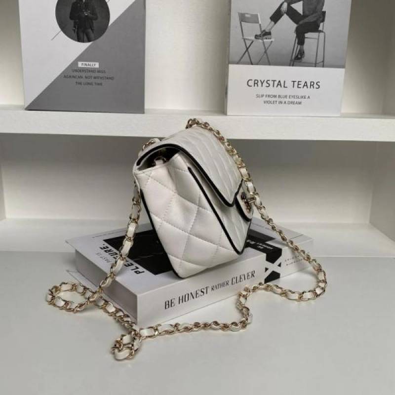 Channel Pearl Classic Panda Flap Shoulder Bag With OG Box & Dust Bag (White - 1202)