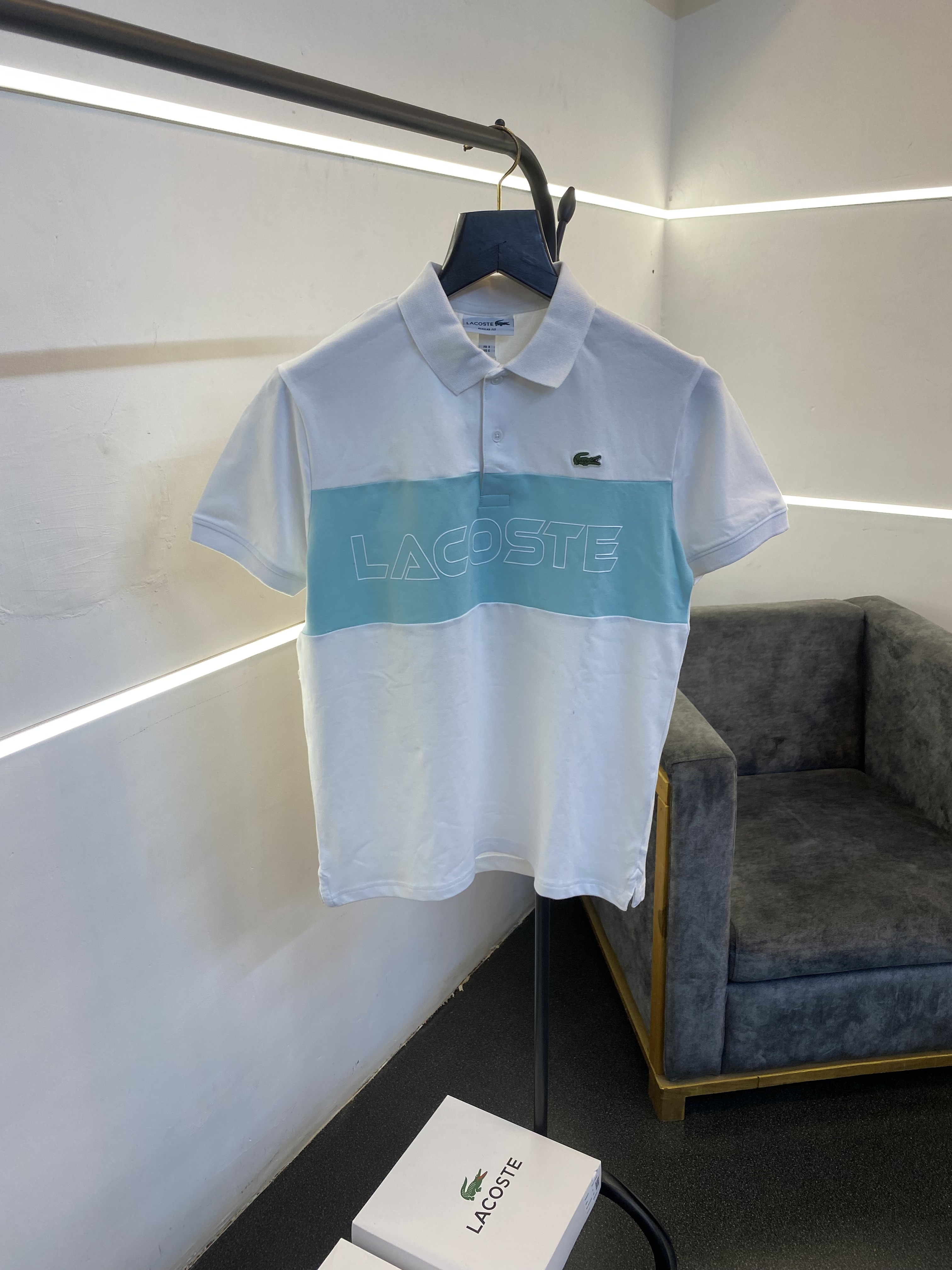 Lacoste imported box pack polo tshirt white