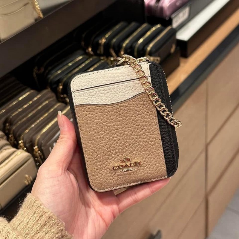 Coach_Zip_Card_Case_Mini_Wallet_With_Original_Box