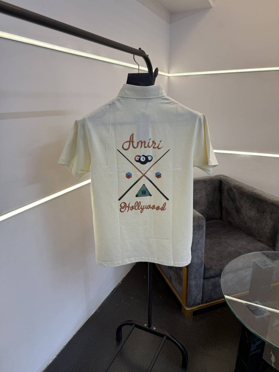 Ameeri turkish imported front and back print tshirt cream sale