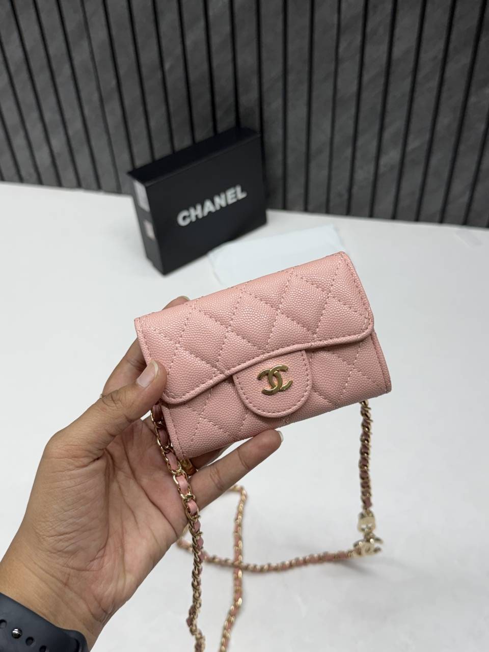 Chennell 07 Mini ChainWallet With OriginalBox DustCover Super Premium