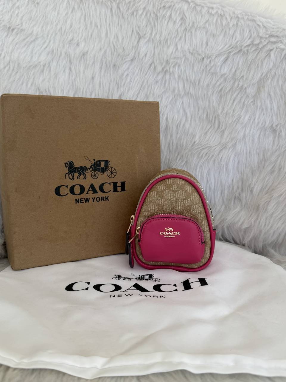 Coach 09 Minikkeychain Backpack BagCharm With Original Box Packing