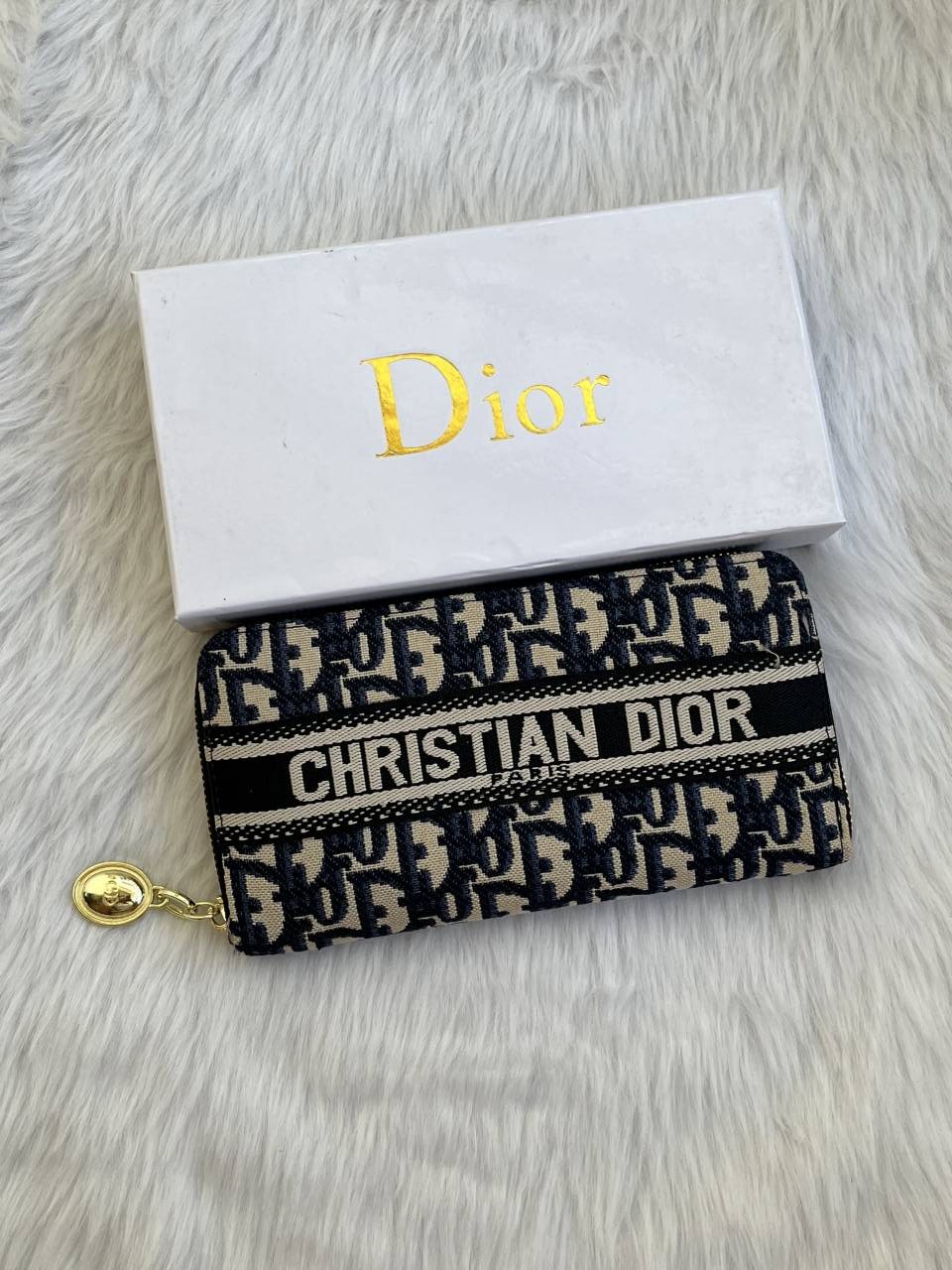 Diyor_94_Blue_Long_Zippy_Wallet_With_OriginalBox