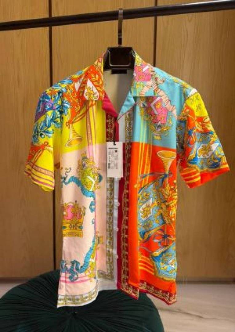 Versac-e IMPORTED STORE ARTICLE PREMIUM PRINTED SHIRTx