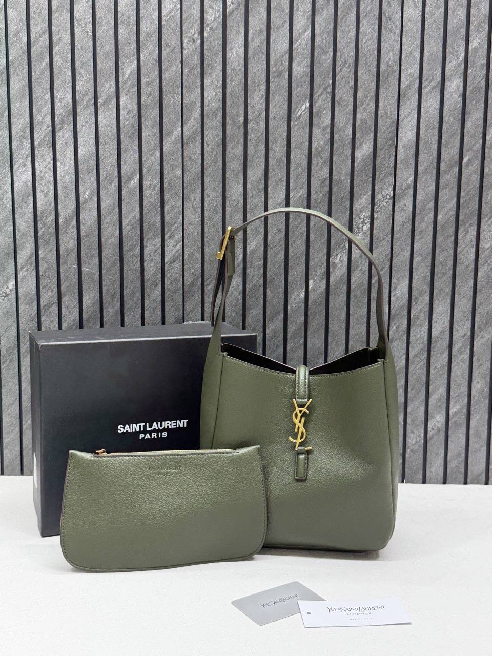 Ysl Saint Laurent Le 5 A 7 Hobo Shoulder Bag With Original Box & Dust Cover