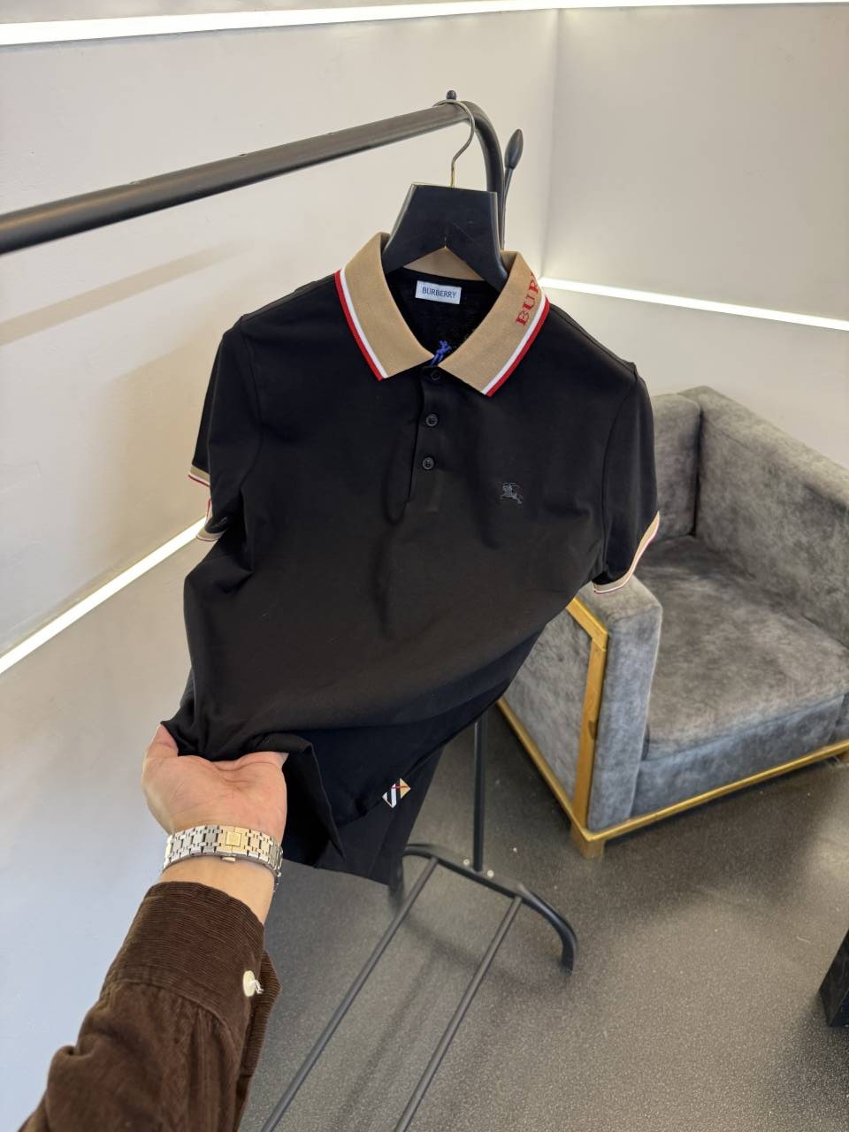 Burbery imported polo tshirt black