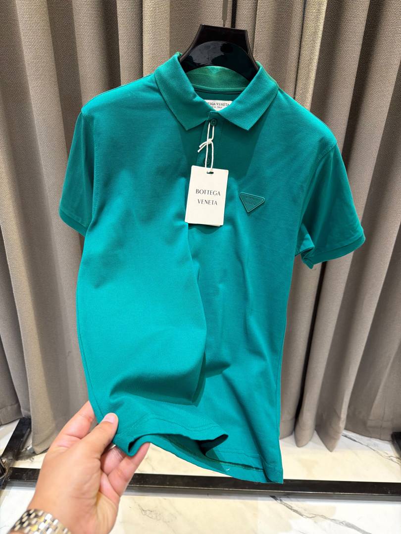 Bottega Veneta Chest Logo Polo T-shirt Green