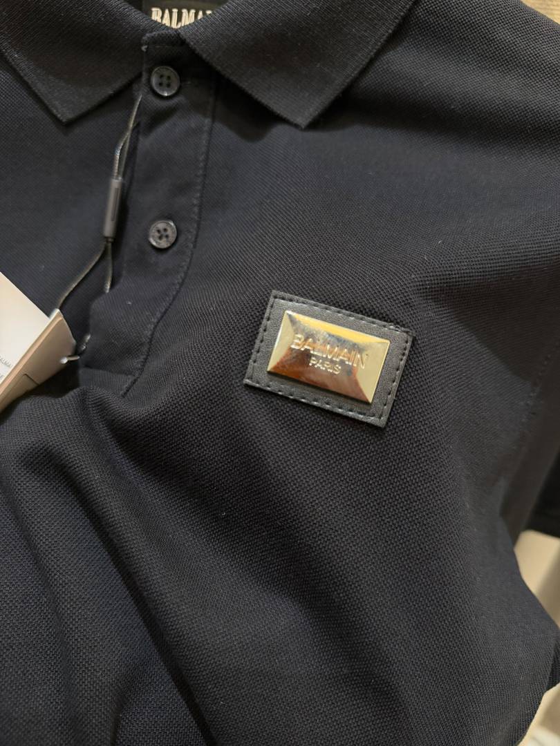 Balman Chest Logo Polo T-shirt Black