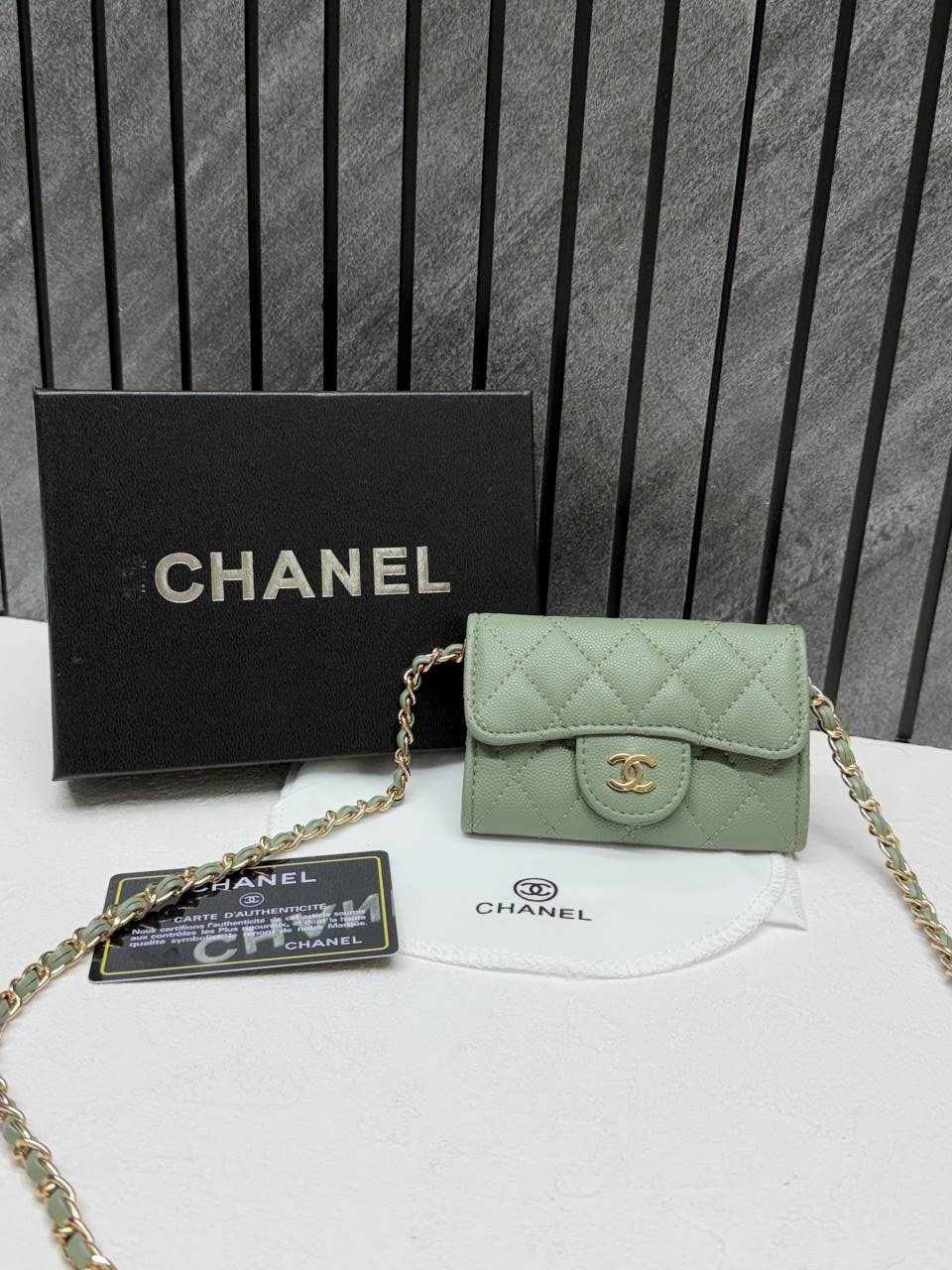 Chennell 01 Mini ChainWallet With OriginalBox DustCover Super Premium