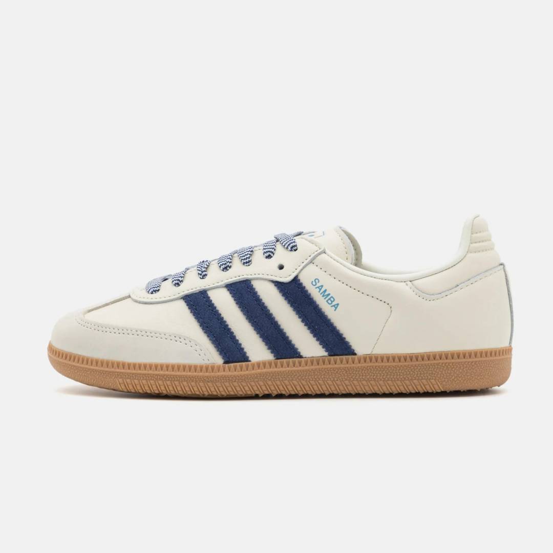 Adiddas Samba White Blue Leather