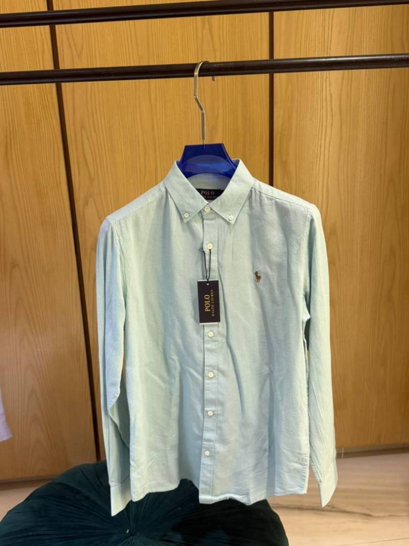 RALPx-H L-xAUREN P-OLO IMPORTED STORE ARTICLE SHIRT linen fabric