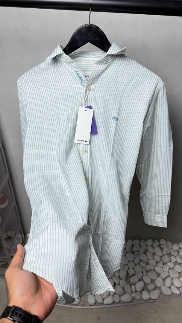 Lacost Premium Stripe Linen Shirt. 2896