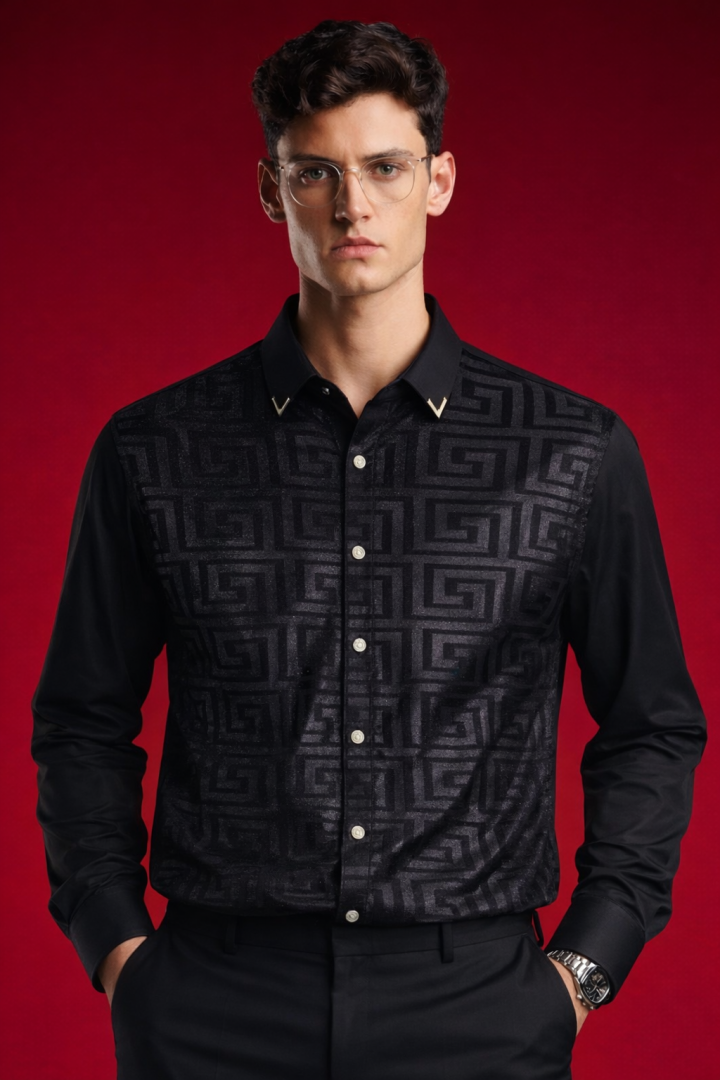 Versac-e IMPORTED STORE ARTICLE DIAMOND SHIRT