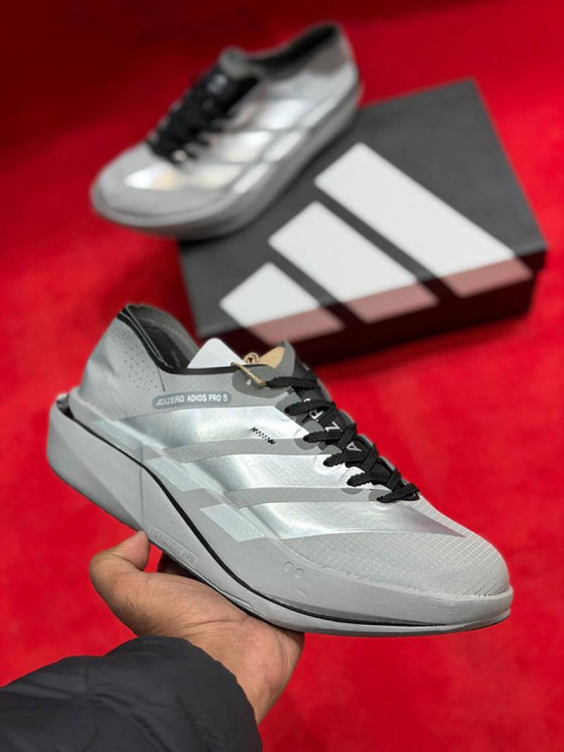 Adiddas Adizero Adios Pro 5 Cream running shoe silver