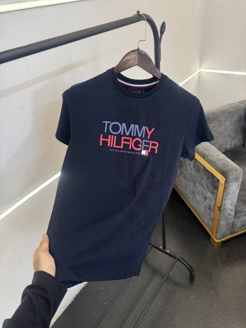 Tom_my hilfigeer imported round neck tshirt nevy blue