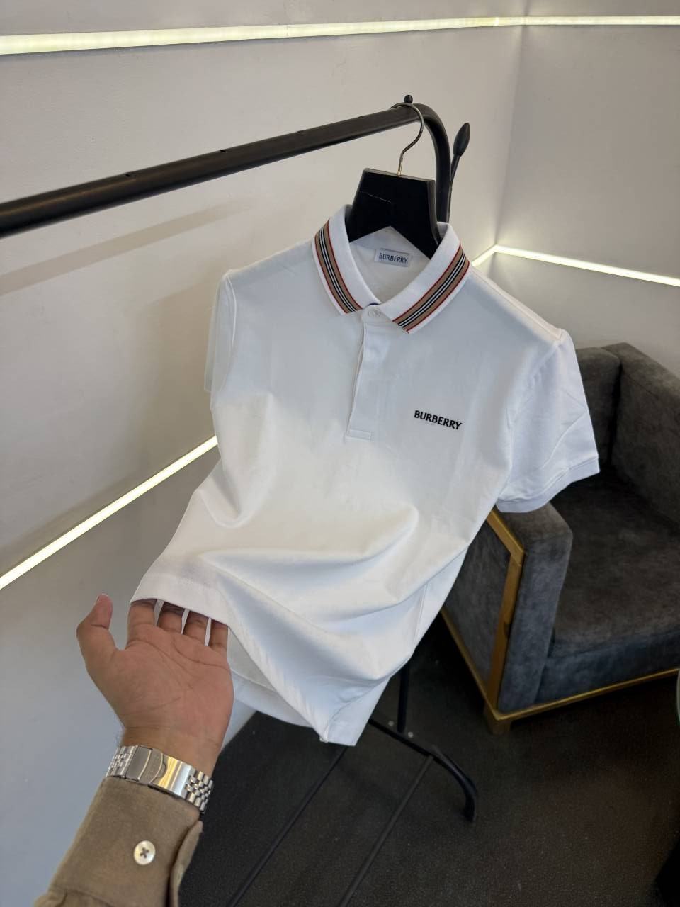 Burbery imported polo tshirt white