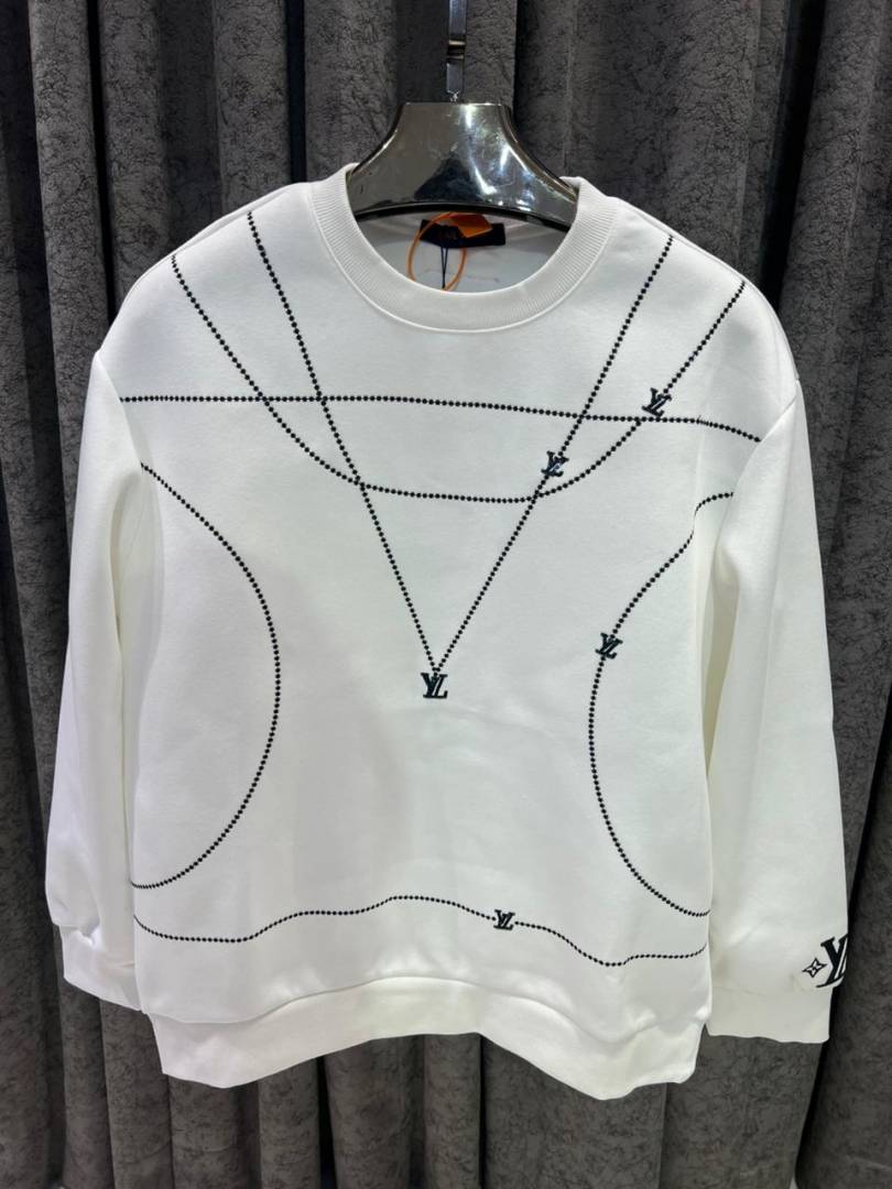 v-uitton imported sweatshirt store article navy blue