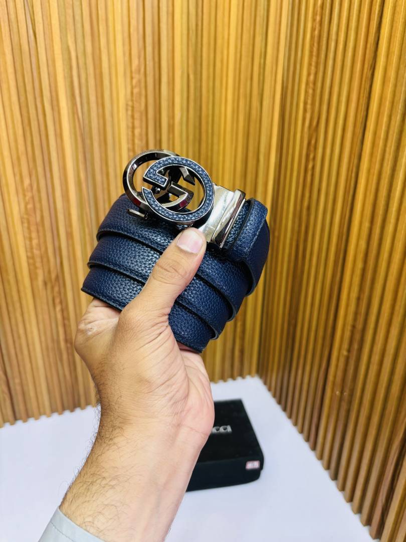 36 GUCHI BLUE PREMIUM QUALITY AUTOMATIC LOCK BELT