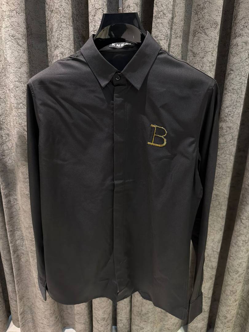 BALMAN IMPORTED STORE ARTICLE DIAMOND CHINA SHIRT GREEN