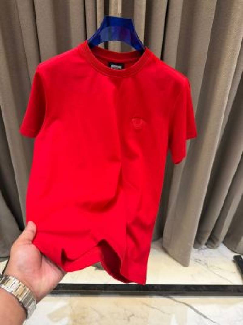 True Religion Embossed Logo Round Neck T-shirt Red
