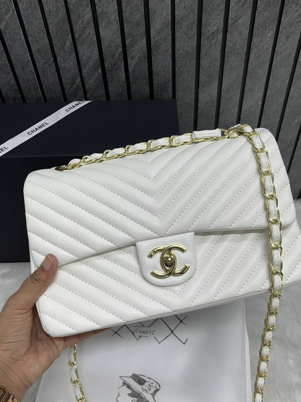 Chennel_Jumbo_Large_Highend_ShoulderBag_With_OriginAuldoubleBox_Packing_RibbonPack_Box