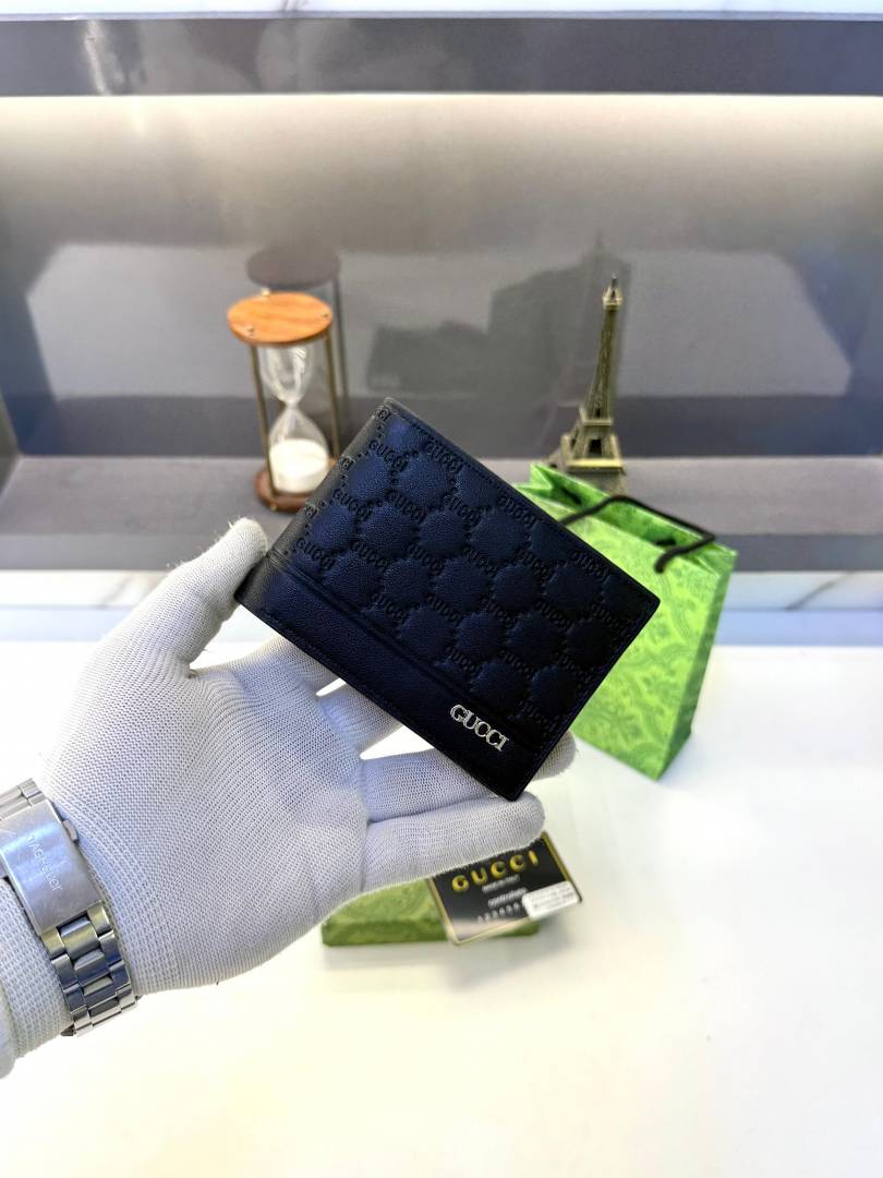 Guchi Black Premium Quality Wallet Fa 590