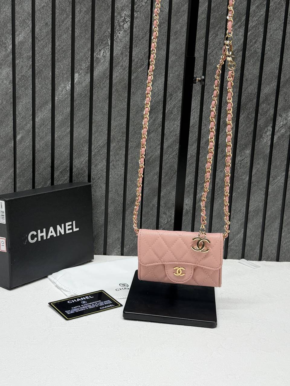 Chennell 07 Mini ChainWallet With OriginalBox DustCover Super Premium