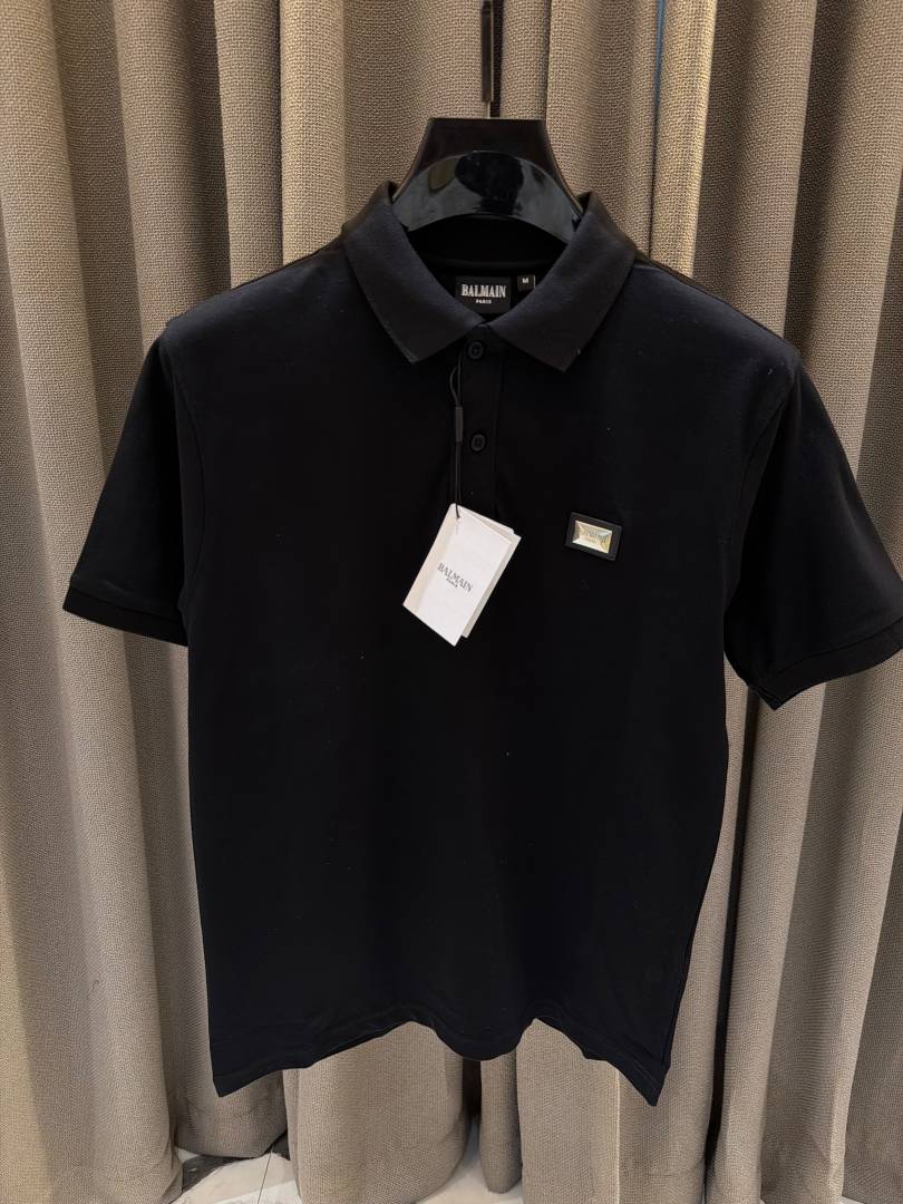 Balman Chest Logo Polo T-shirt Black