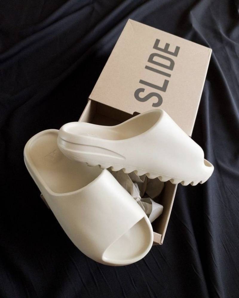 Adidaas Yeezy Slide Bone White UA Quality With Tag Butter Papar Og Box.