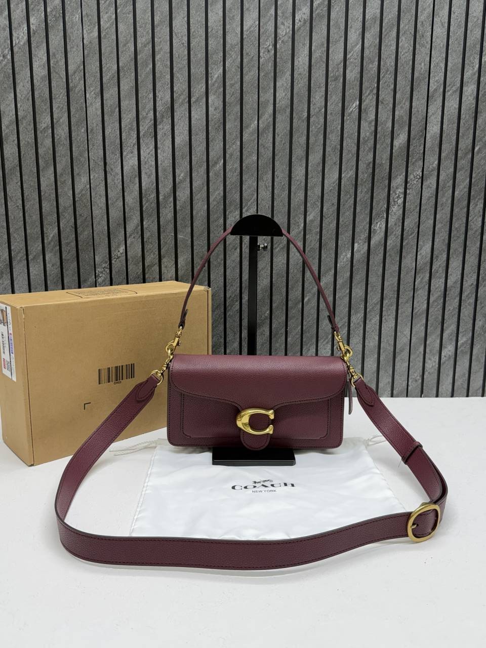 Coach Tabby 26 Highend Quality Wine With Original Box & DustCover With Branding inside the flap 11 Highend