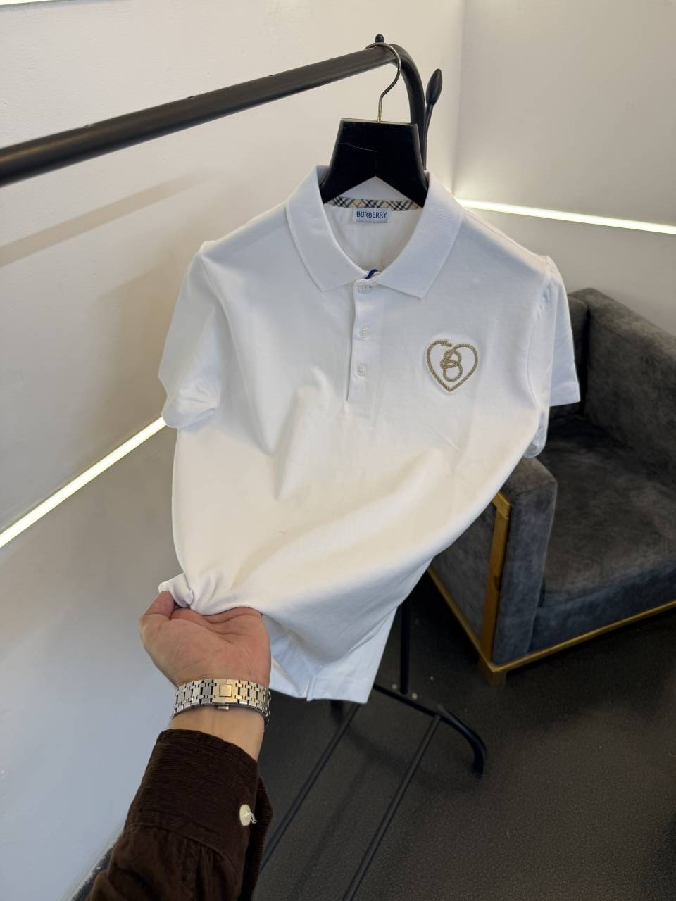 Burbery imported polo tshirt white