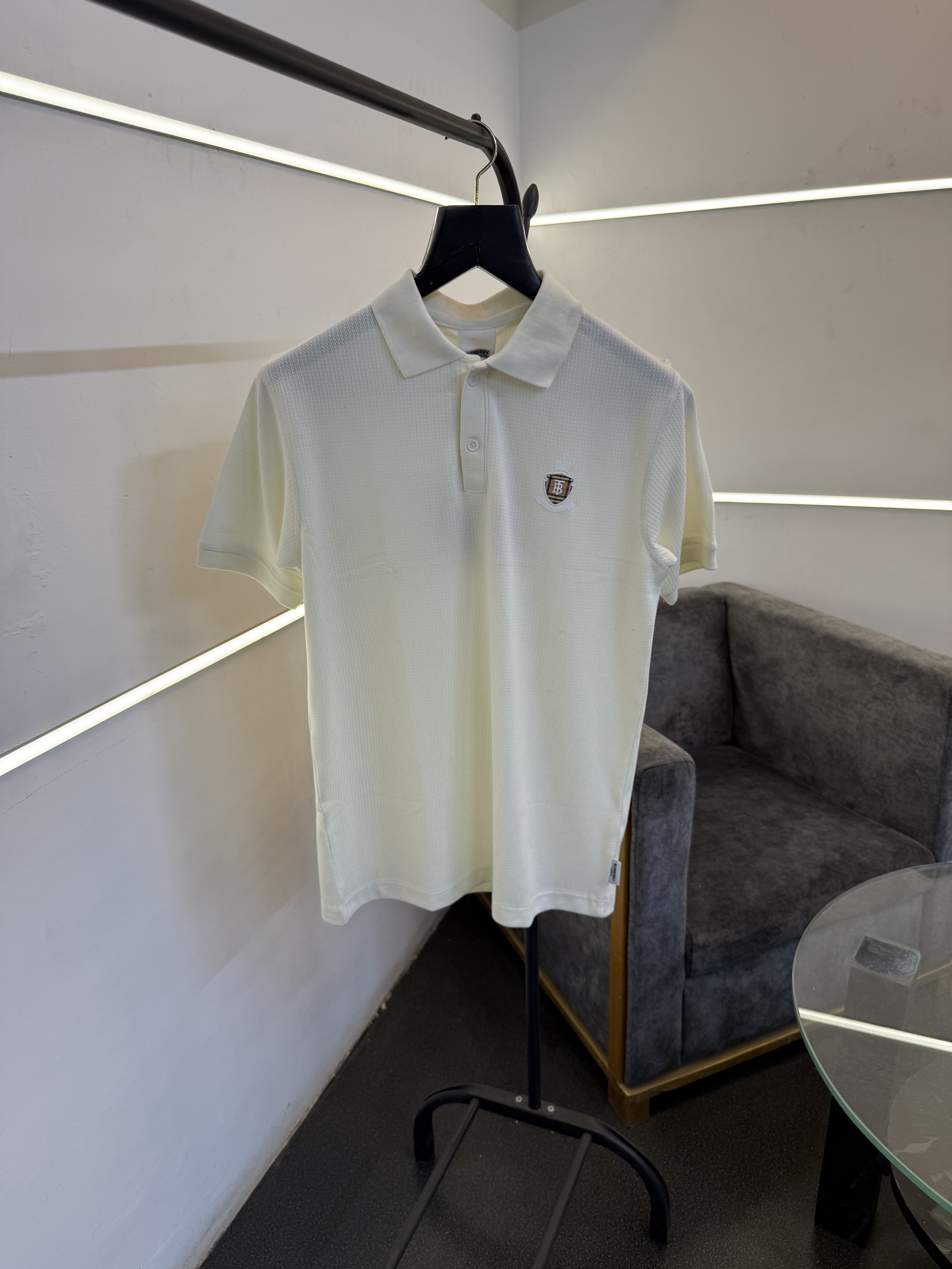 Burbery cream turkish imported knitted polo
