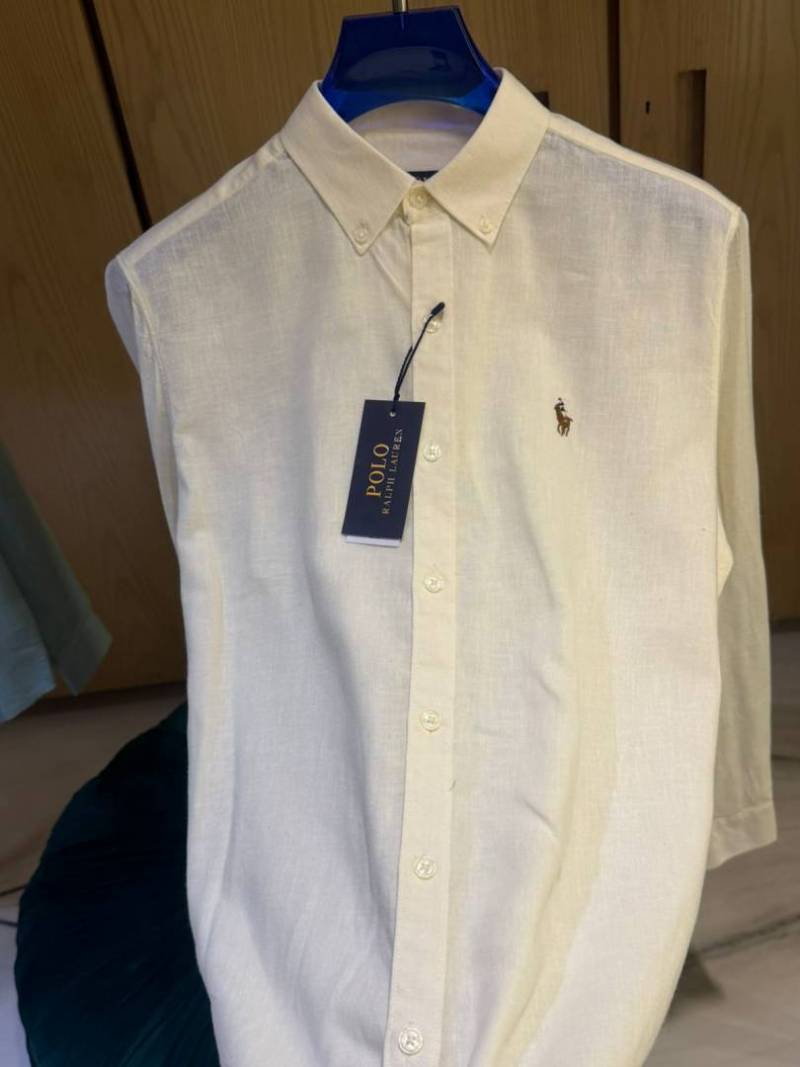 RALPx-H L-AURENx P-OLO IMPORTED STORE ARTICLE SHIRT linen fabric
