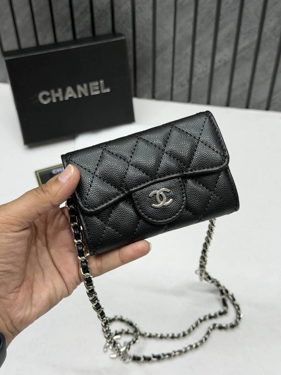 Chaneell 06 Mini ChainWallet With OriginalBox DustCover Super Premium